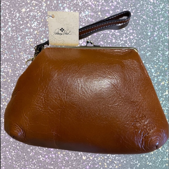 Patricia Nash Designs Clutch Italian Savena Tan Leather Wristlet NWT - Picture 7 of 9